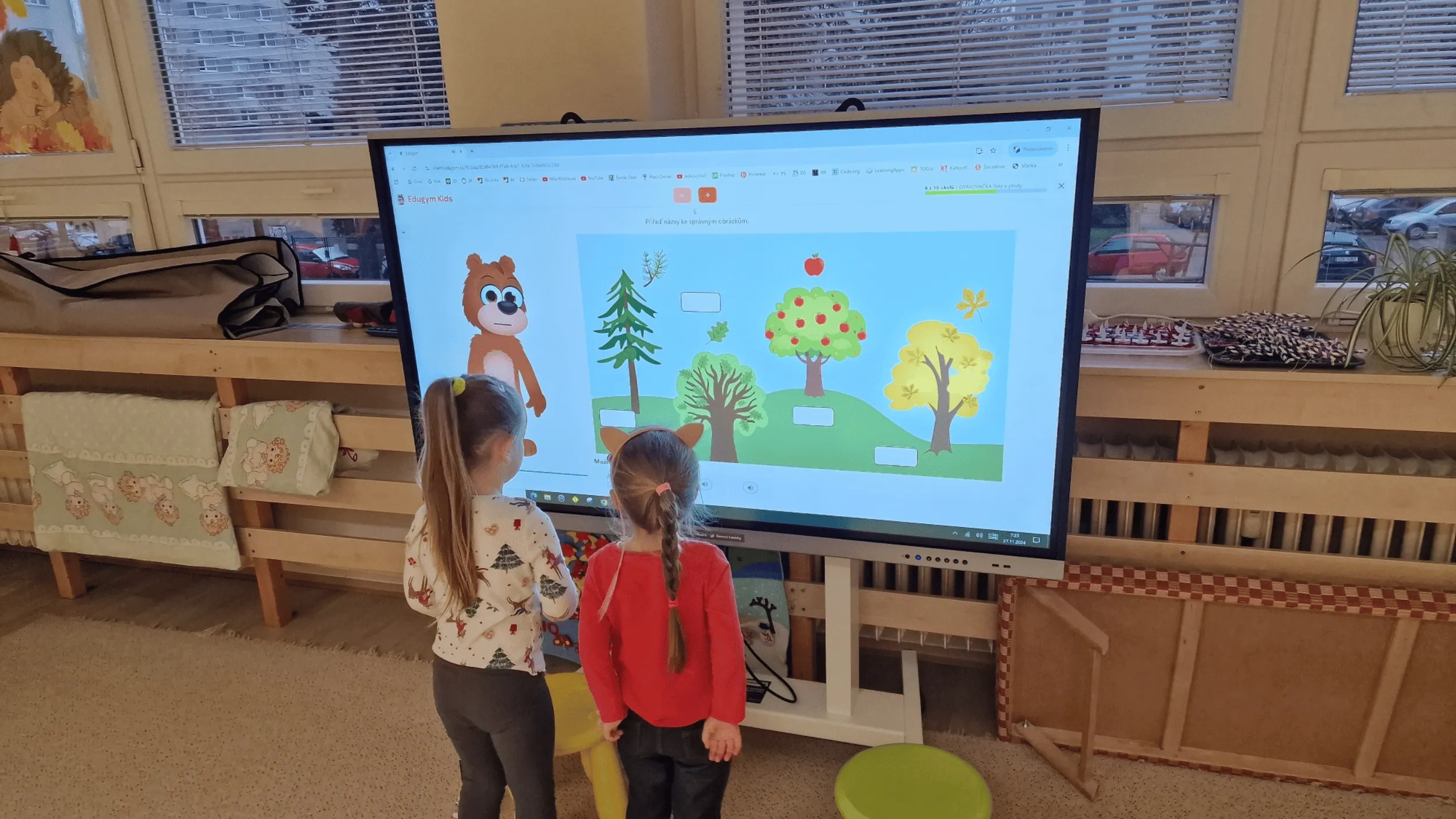 Aplikácia Edugym na interaktívnu tabuľu