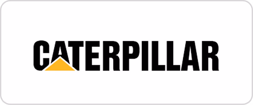 Caterpillar brand logo with a yellow triangle under the letter A.