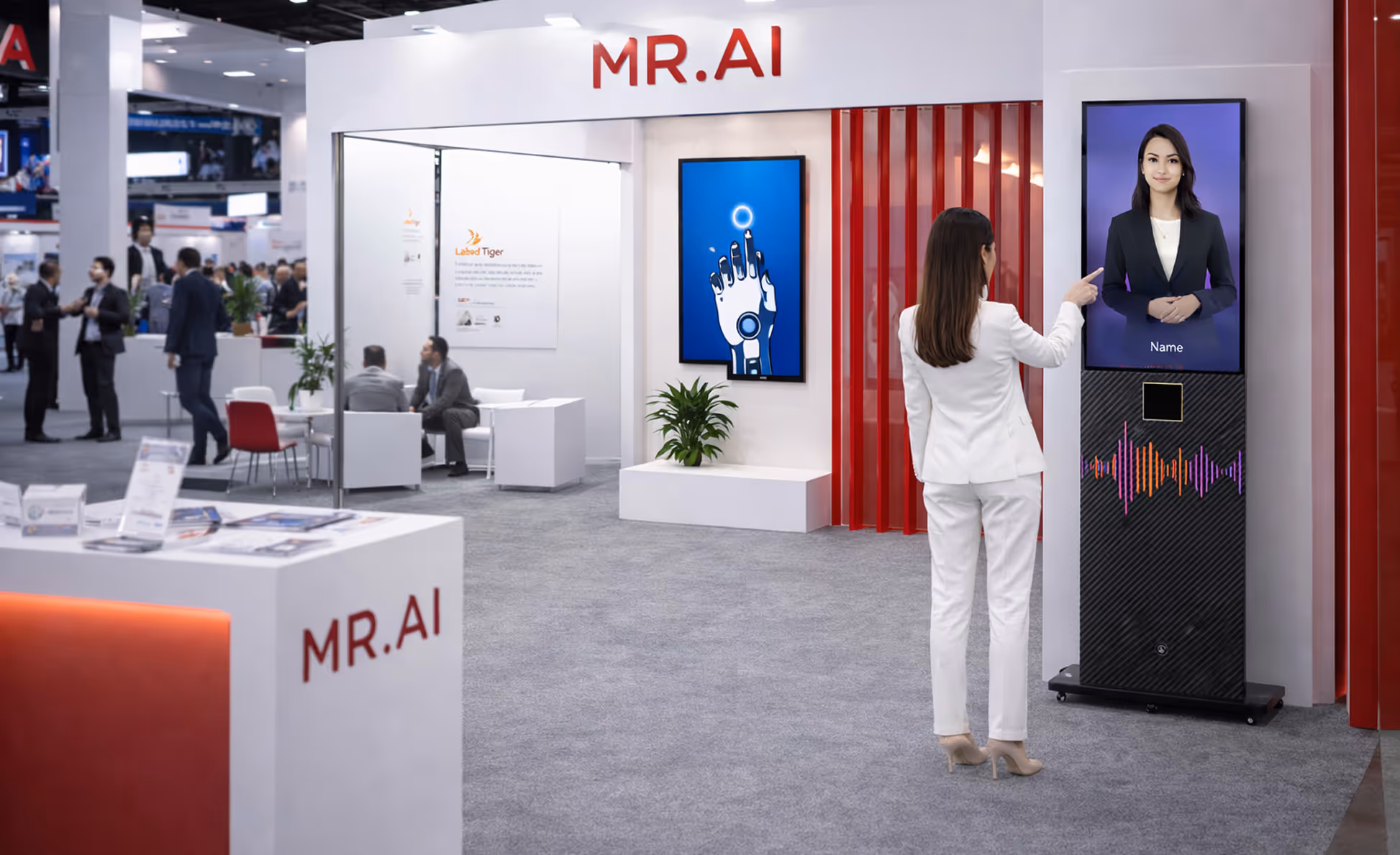 Ai kiosk at exhibition