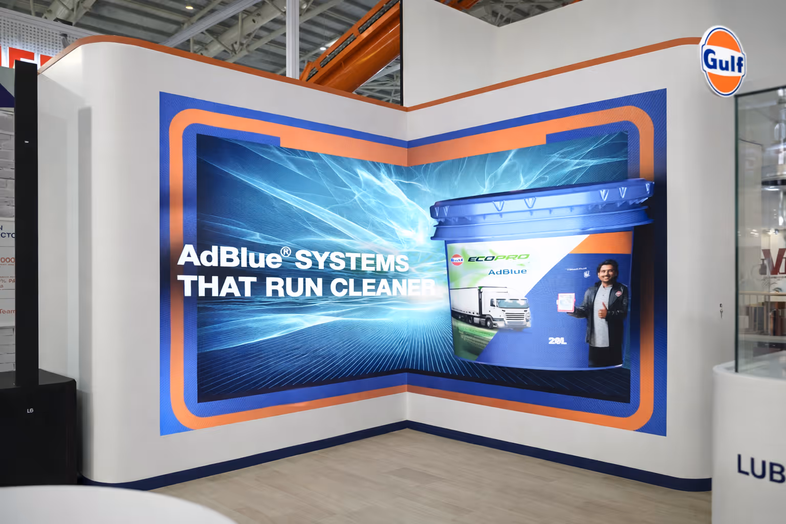 Gulf Oil L-Shape Anamorphic Display at EXCON 2025