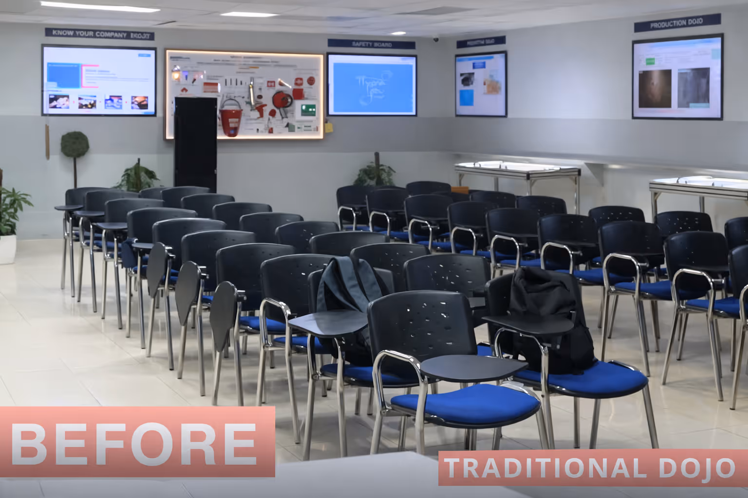 Traditional training before Smart Dojo transformation