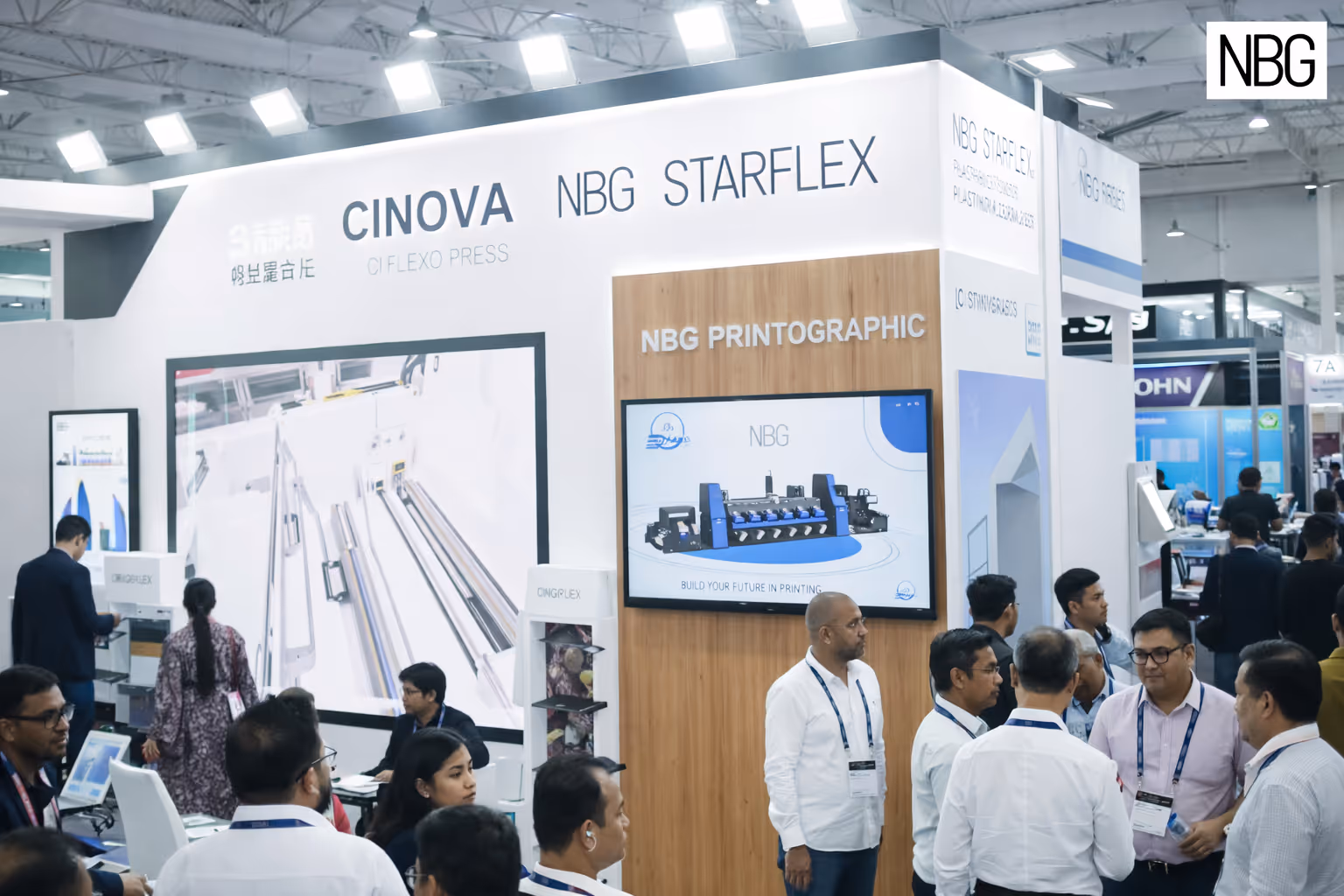 NBG Starflex trade show booth at Plast India 2026