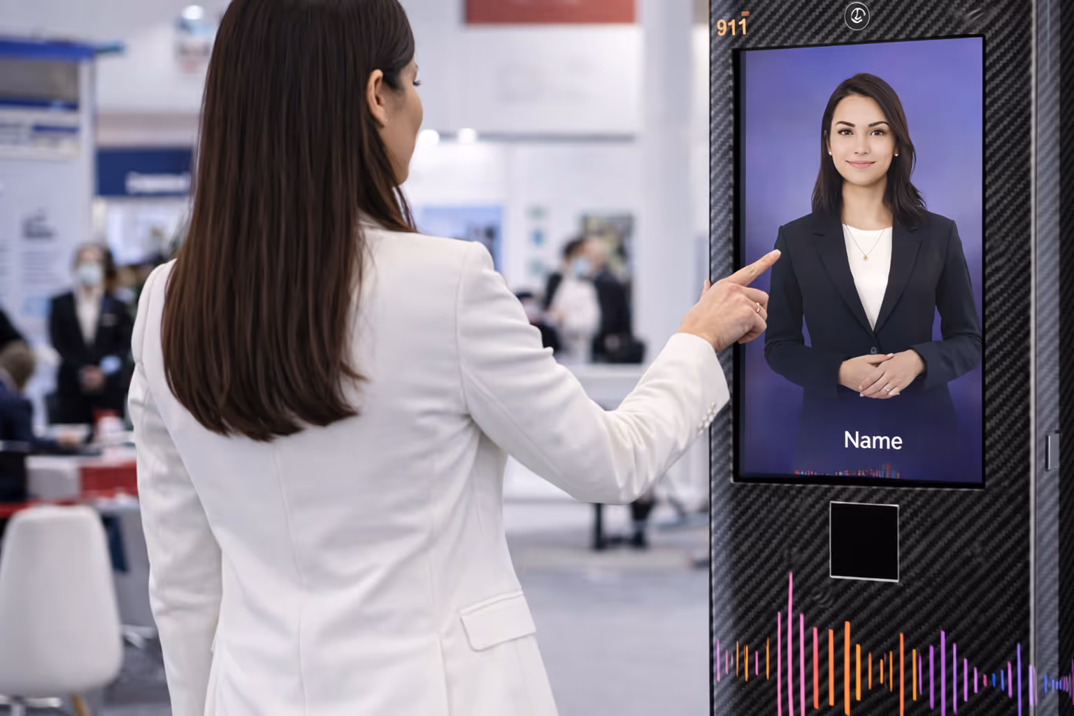 AI kiosk at use