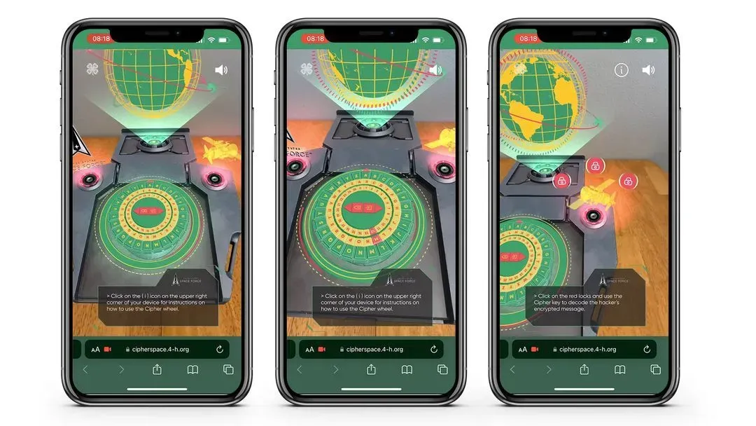 4-H Cipher Space - An Engaging Web AR Experience 