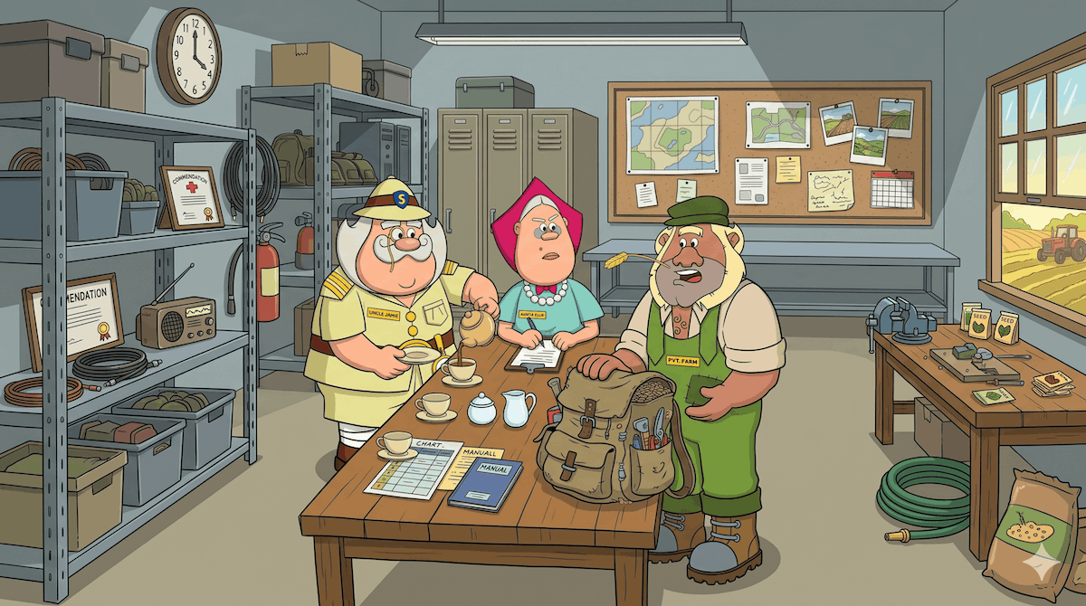 PVT Farm enrols into the scrubbing Squad with Uncle Jamie and Auntie Ellie