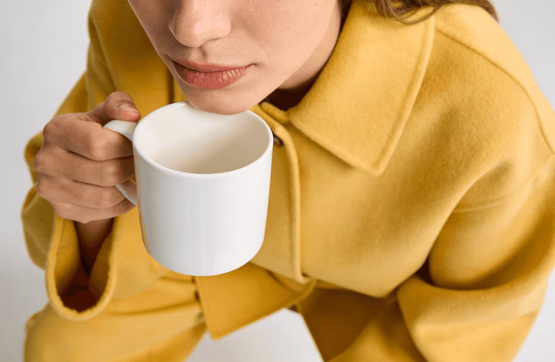 A image of a girl drinking coffee