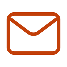 Red outlined envelope icon representing email or message.