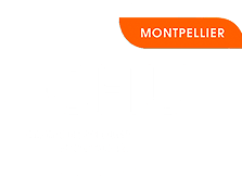Logo CHU de Montpellier, organisation accompagnée par Sophie Simon
