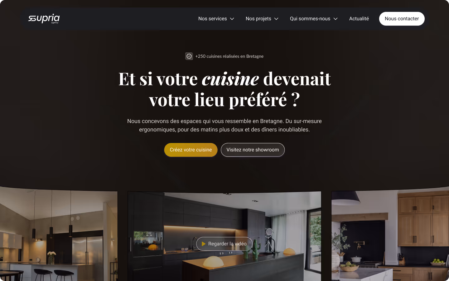 Site web agenceur cuisiniste Morbihan