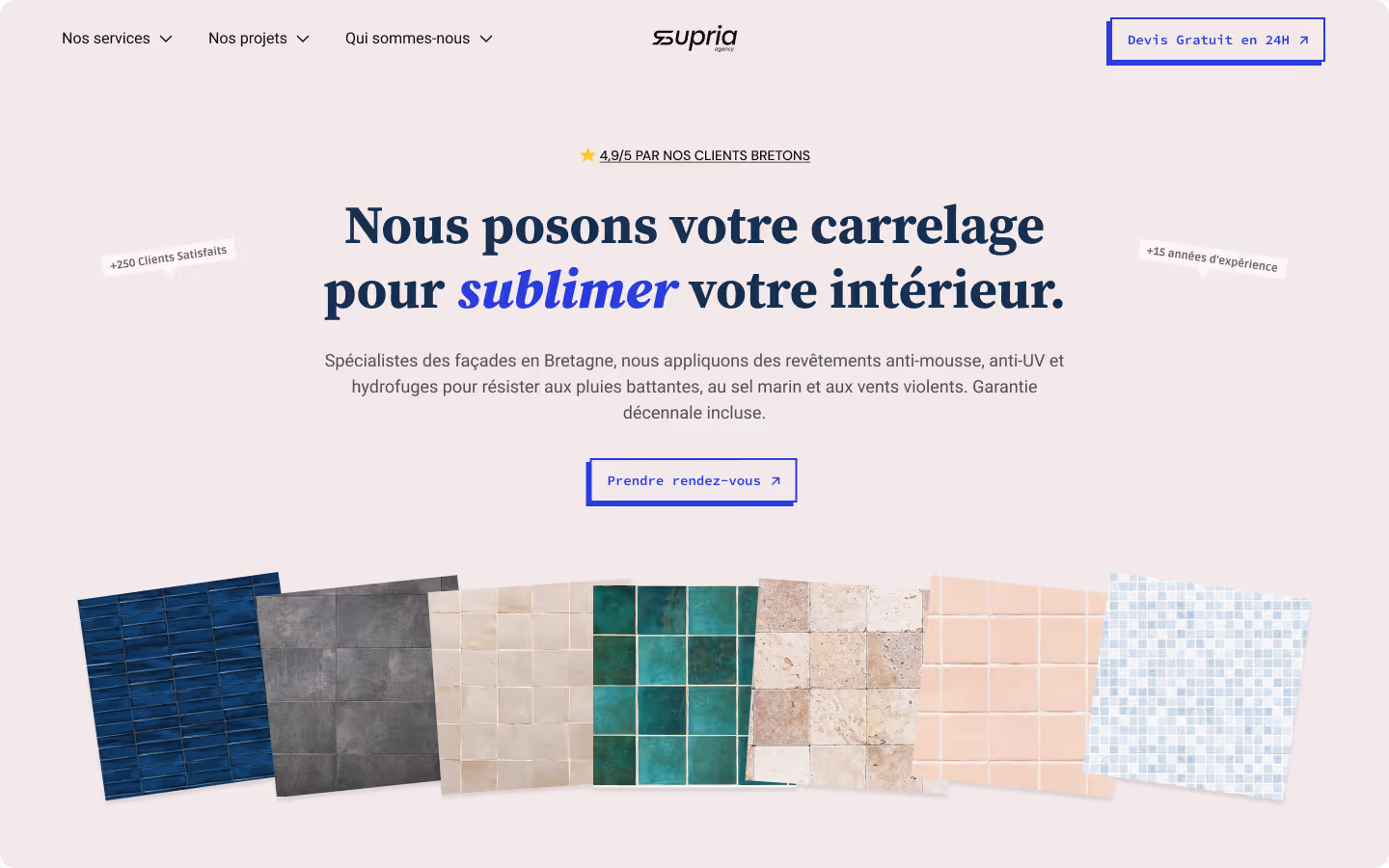 Création site web carreleur artisan Bretagne