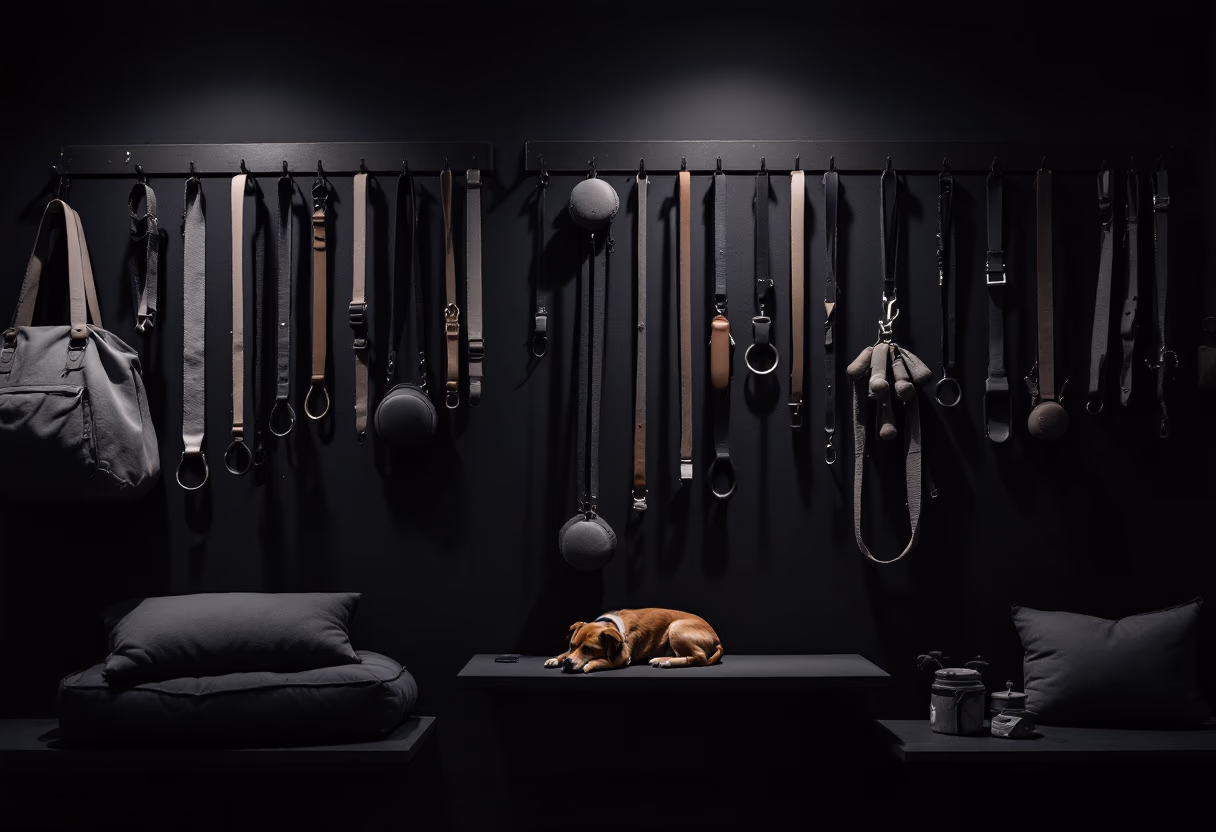 [background image] of a variety of pet products (for a pet store)