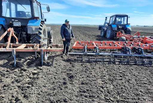 Pre-plant soil preparation on May 5, 2023