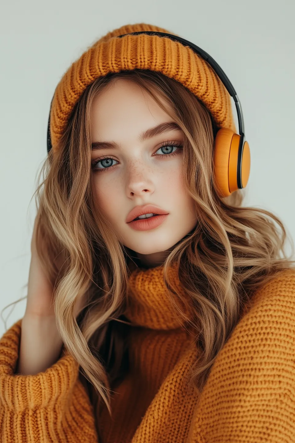 woman wearing headphones