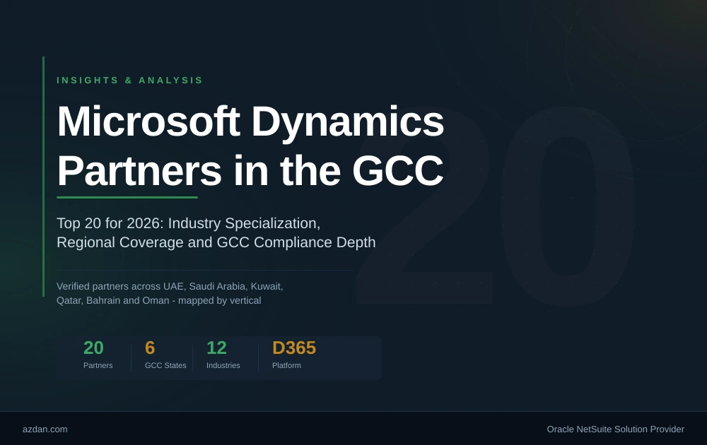 20 Microsoft Dynamics Partners in the GCC