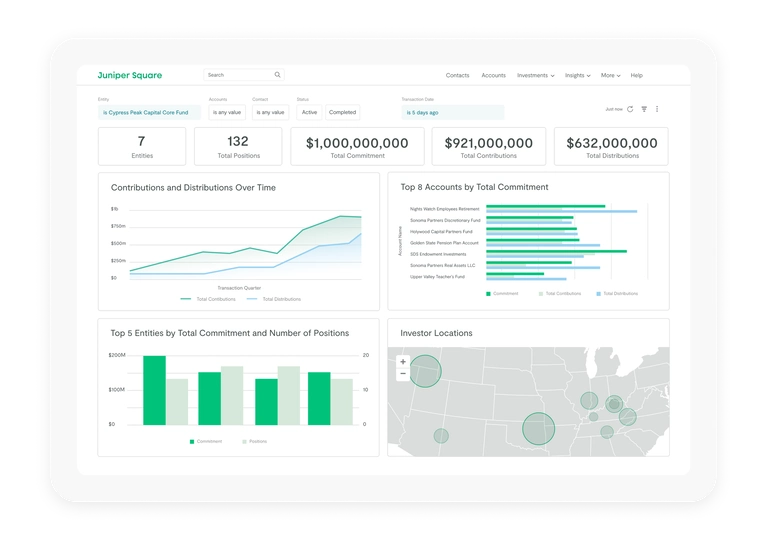 Juniper Square Investment Dashboard