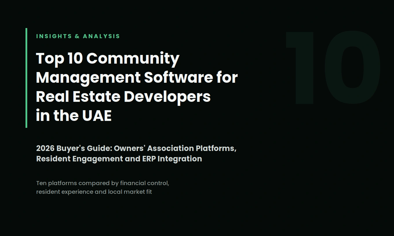 Top 10 Community Management Software for Real Estate Developers in the UAE