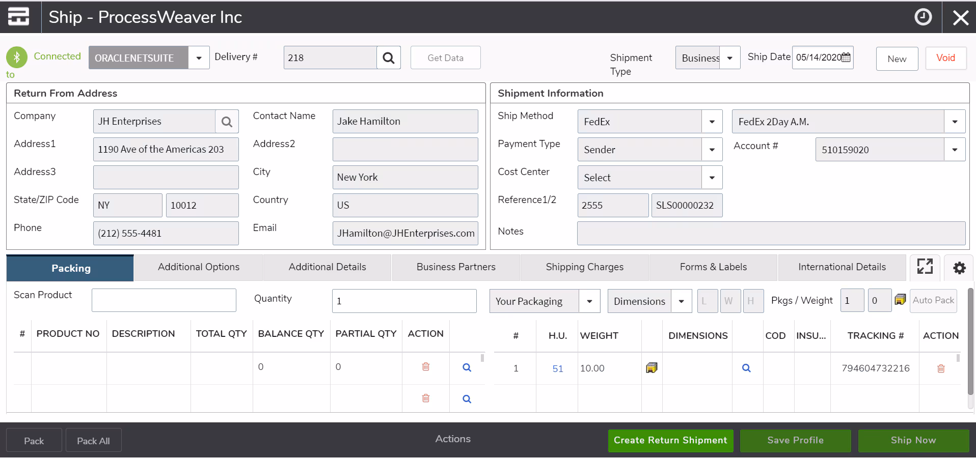 ProcessWeaver xCarrier NetSuite SuiteApp for Transportation and Logistics