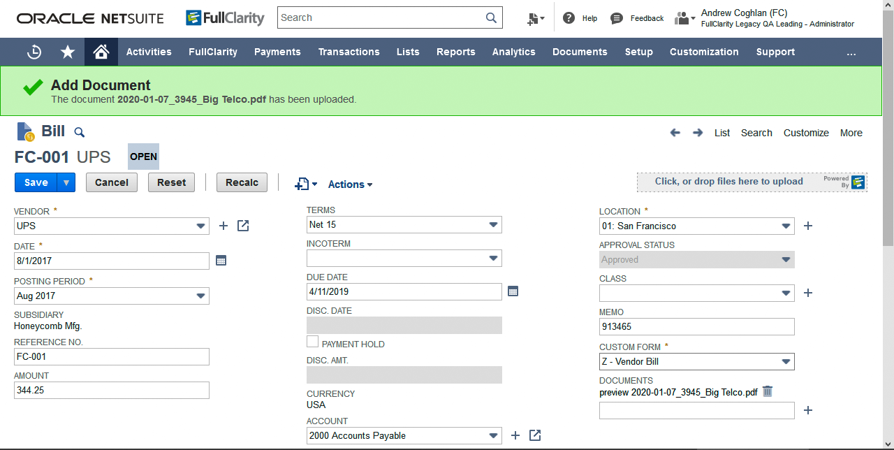 Full Clarity NetSuite Construction Solution