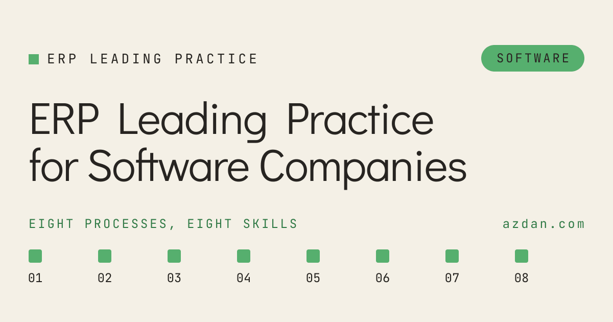 ERP Leading Practice for Software Companies