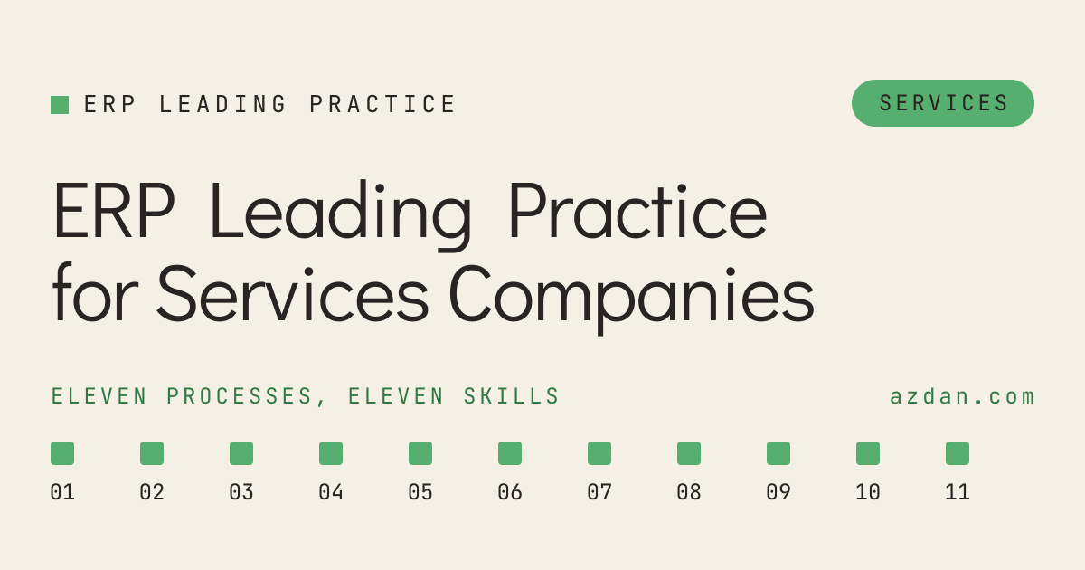 ERP Leading Practice for Services Companies