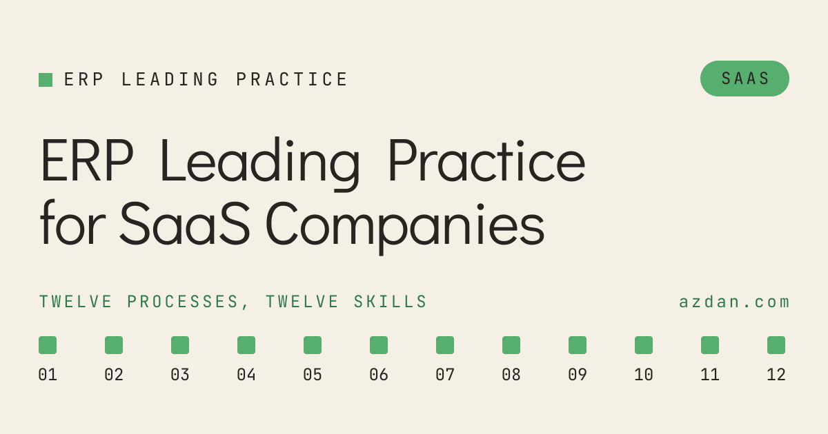 ERP Leading Practice for SaaS Companies