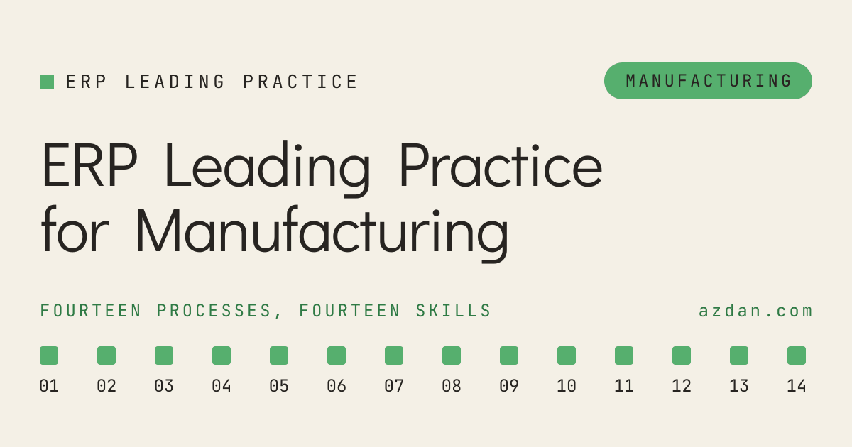 ERP Leading Practice for Manufacturing Companies