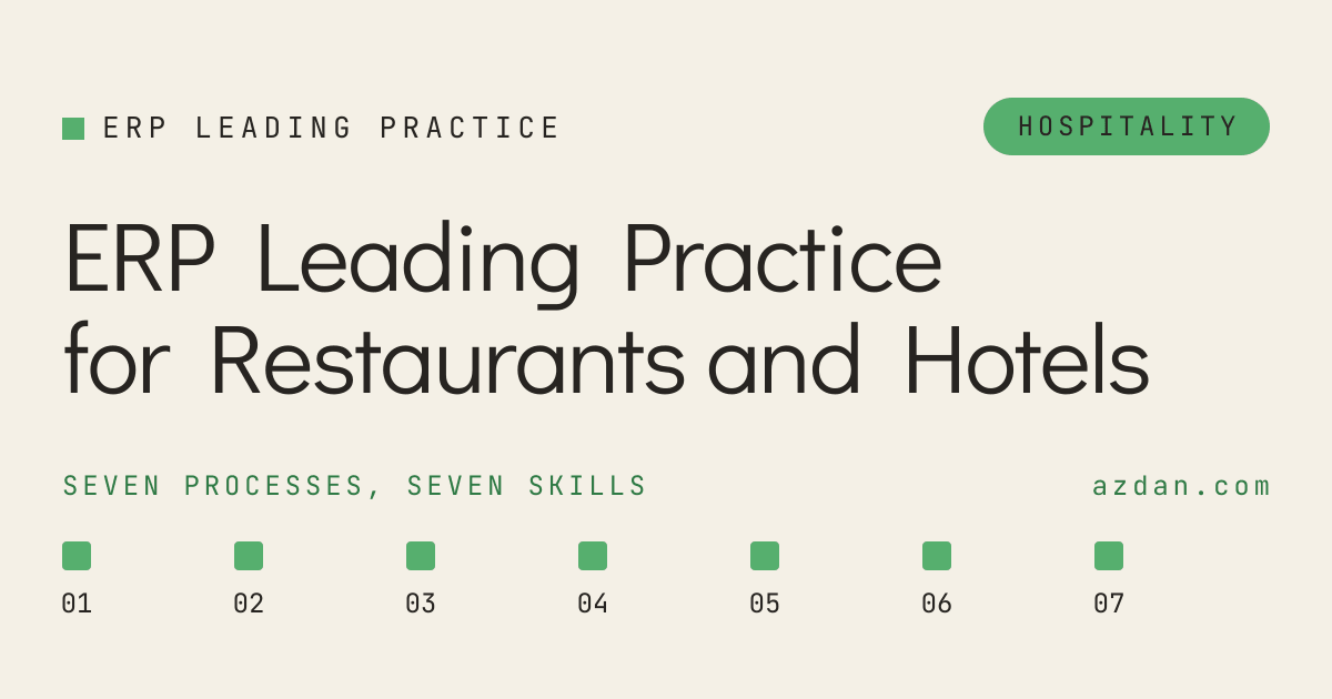 ERP Leading Practice for Restaurants and Hotels