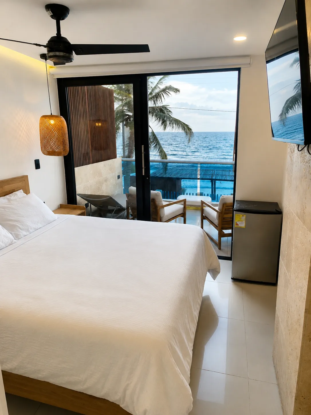 Habitación Doble Vista al Mar del Hotel Camino Palmero en Coveñas