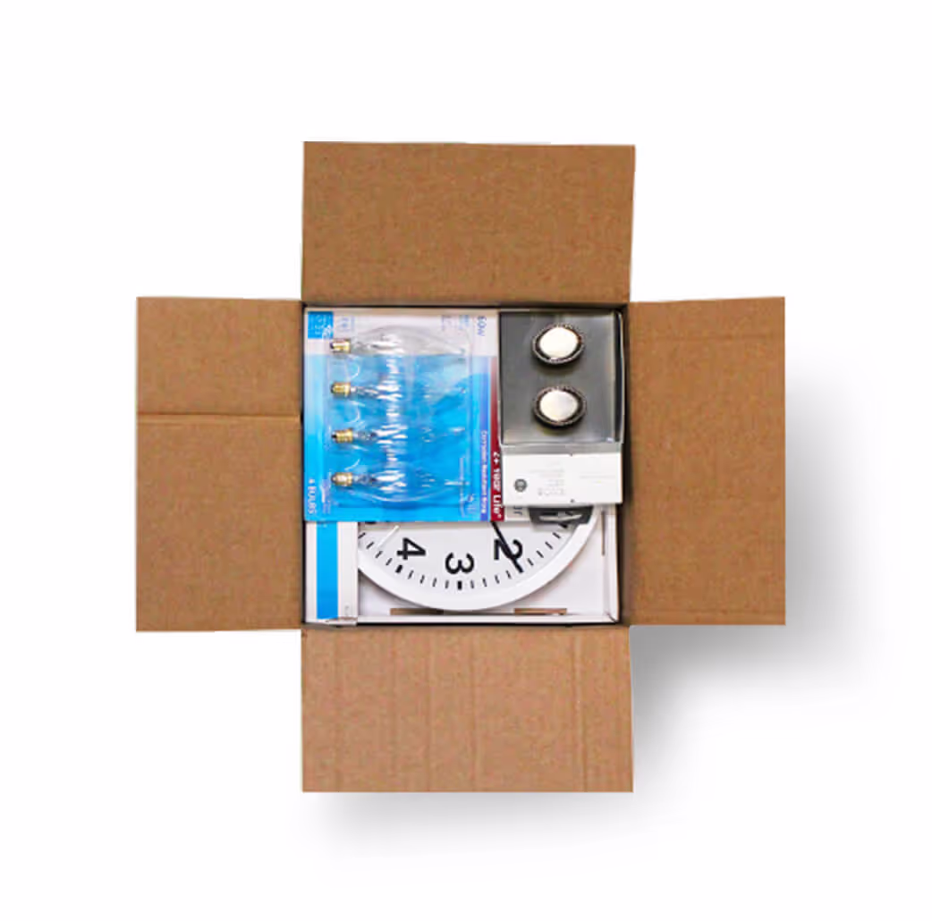 A perfectly sized box for an eCommerce order with multiple items.