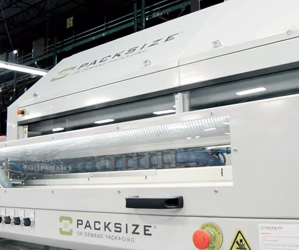 A cropped image of a Packsize M series machine.