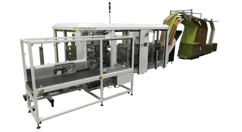 Une photo de la machine d’emballage automatique Packsize X5 avec l’arrière-plan retiré.