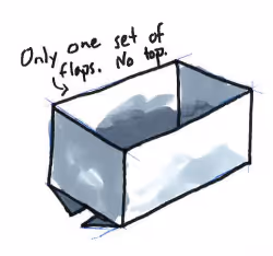 0200 half slotted container