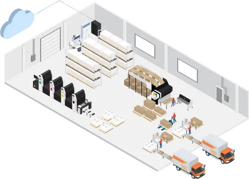 reference solution isometric warehouse batch packaging production