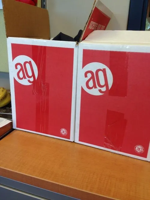 registered print on Alpha Graphics boxes