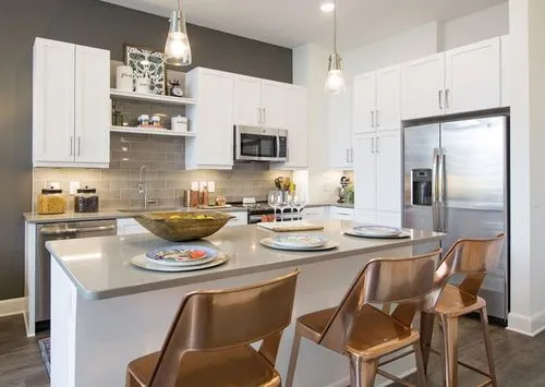 Image d'une cuisine avec des armoires personnalisées de haute qualité fabriquées par Legacy Cabinets et emballées à l'aide des solutions Packsize