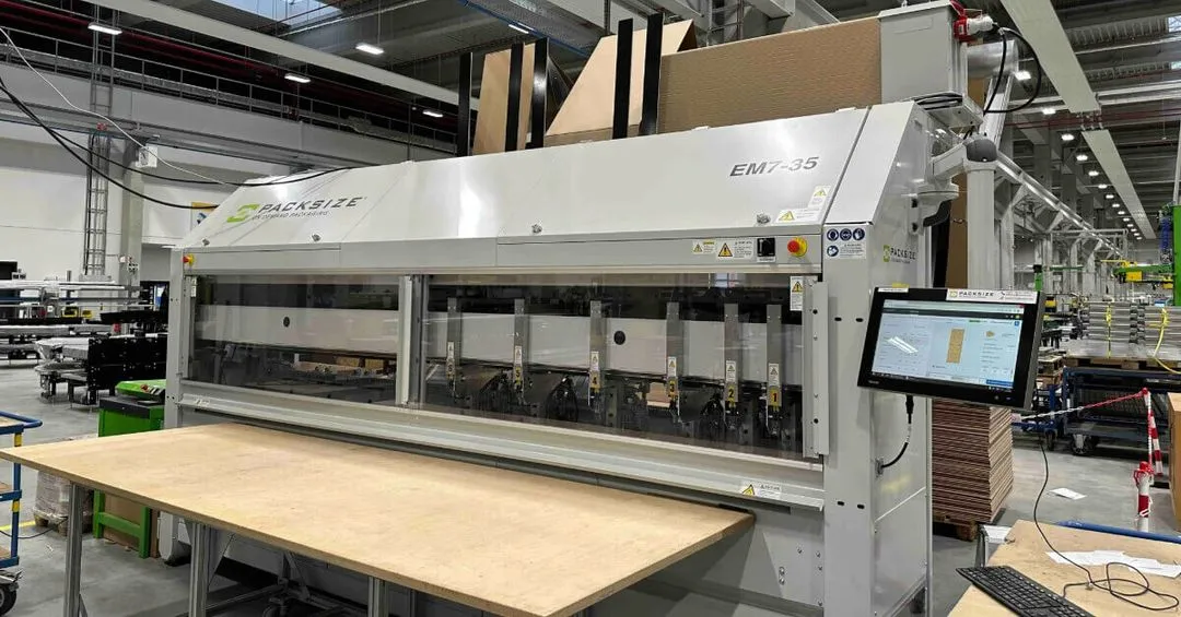 Solución Packsize EM7-35 en Interroll Obrigheim.