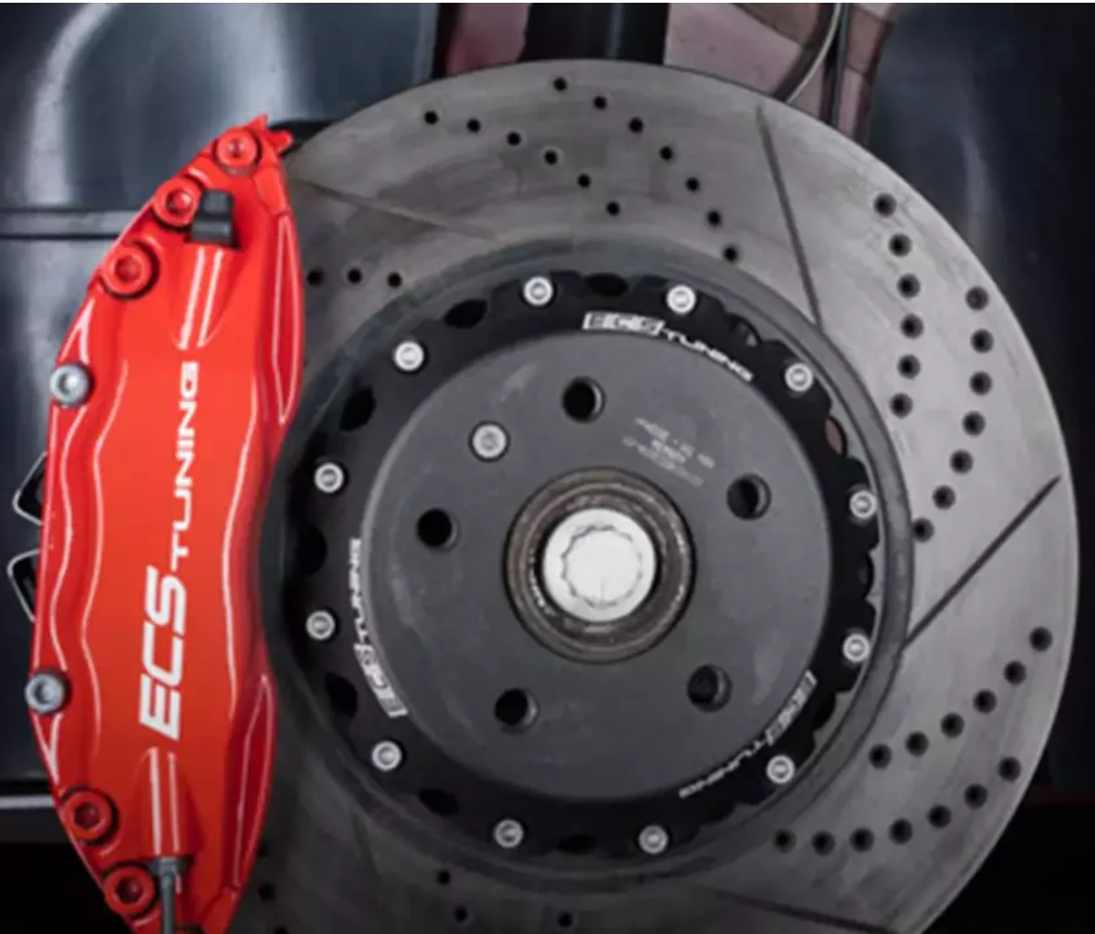 ECS performance brake disc designed for car tuning and enhanced braking efficiency.