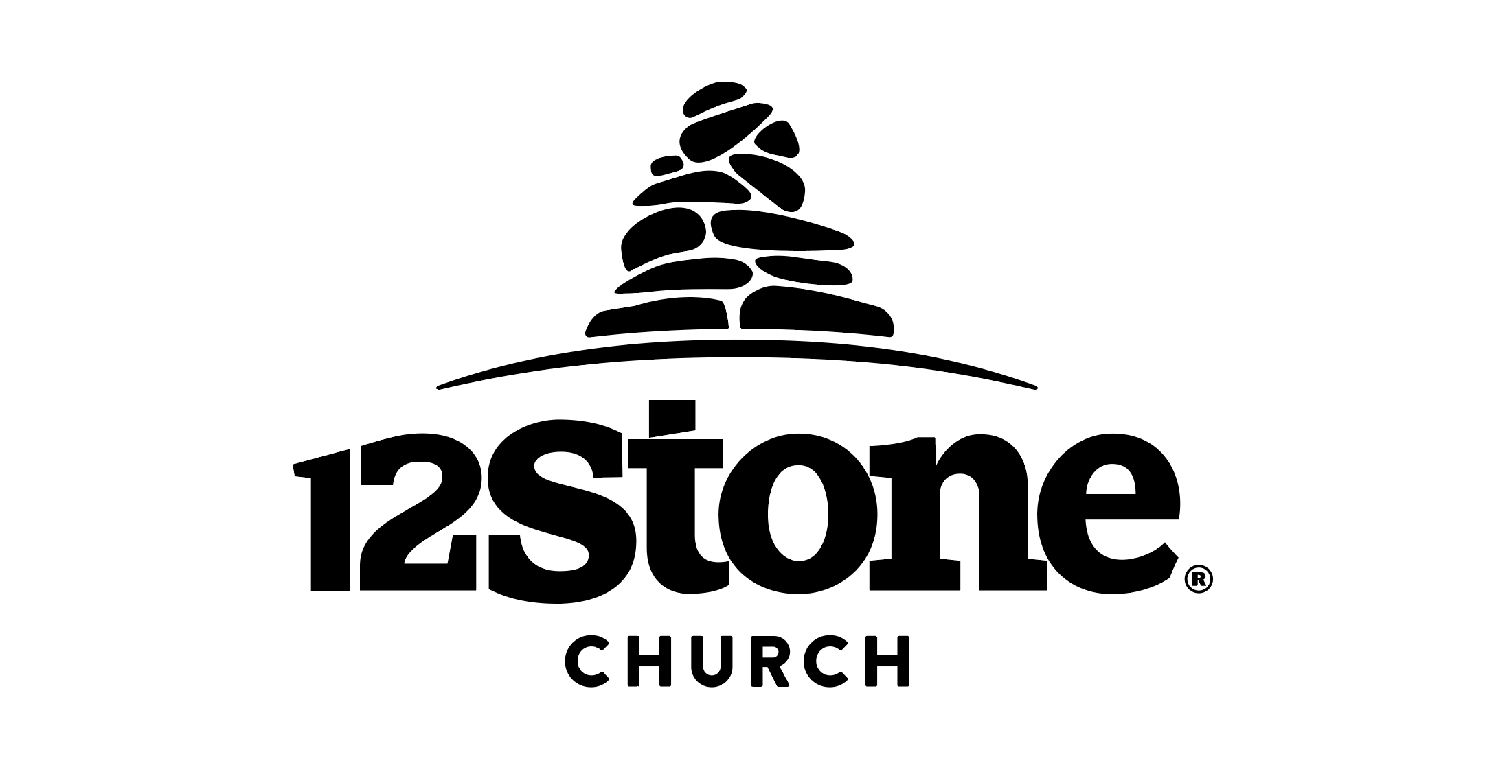 Logo of 12Stone Church featuring stacked stones above the text.