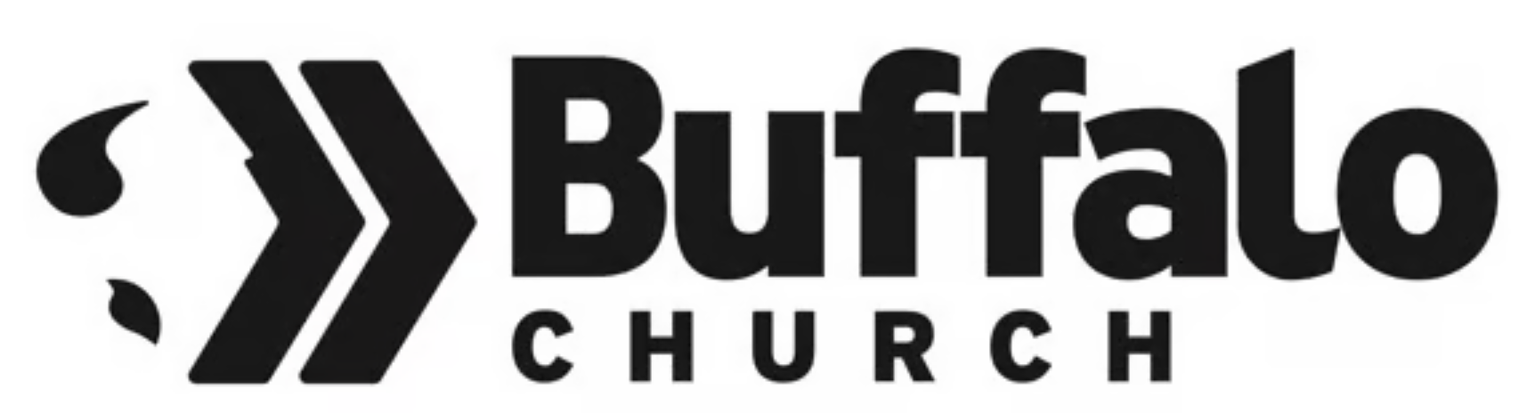 Buffalo Church logo with stylized buffalo head and forward arrows.