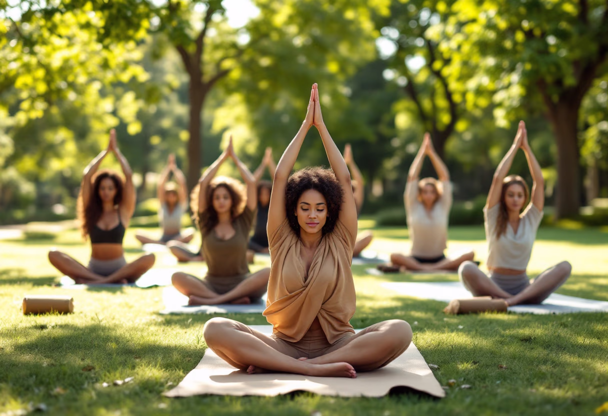 different yoga class settings