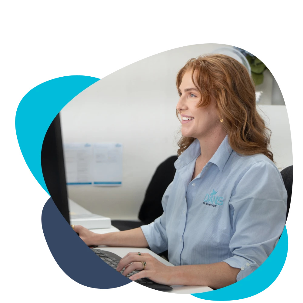 DANS in home care office worker