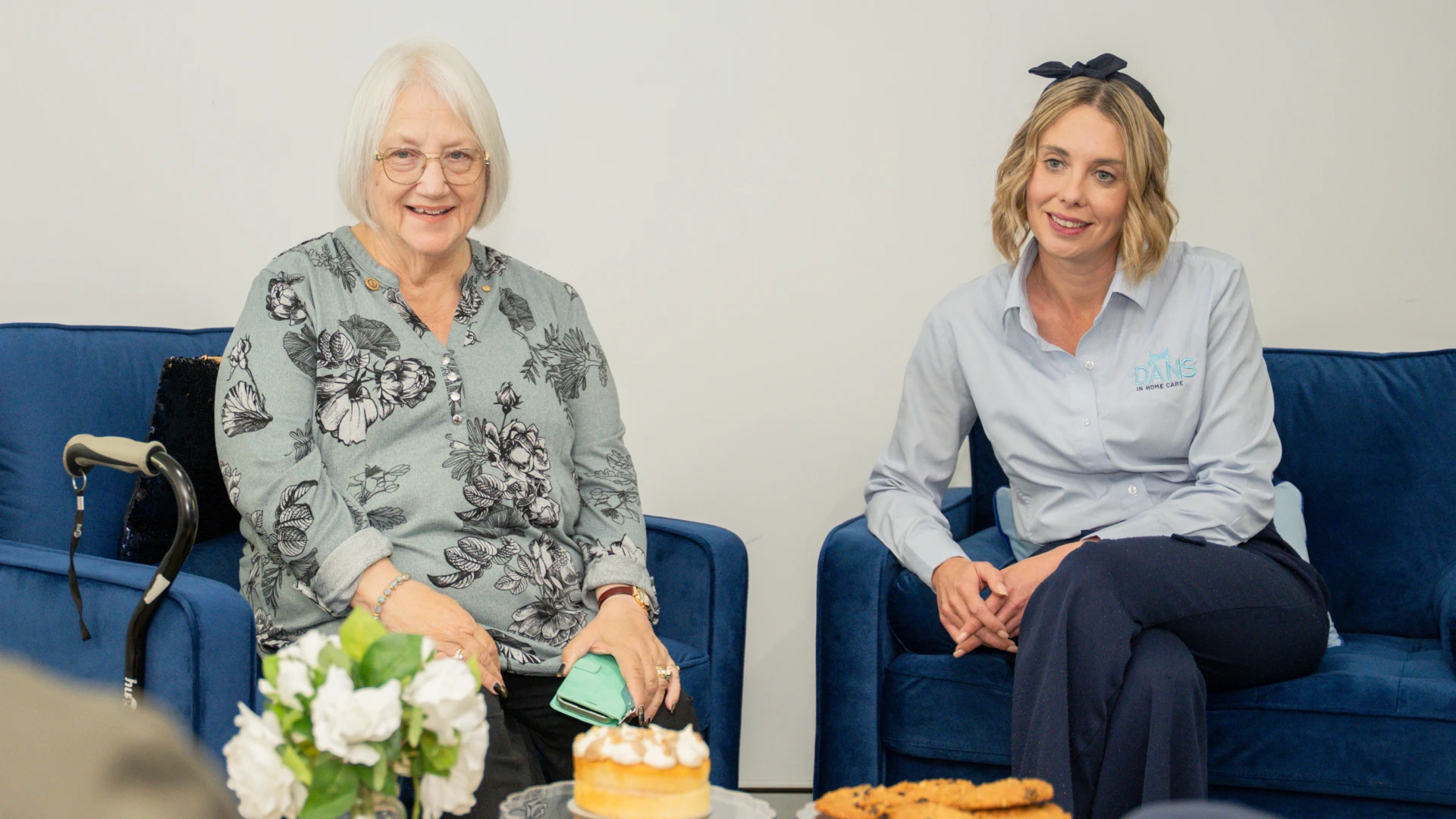 Lisa our Care Partner and one of our Private Aged Care clients in the office