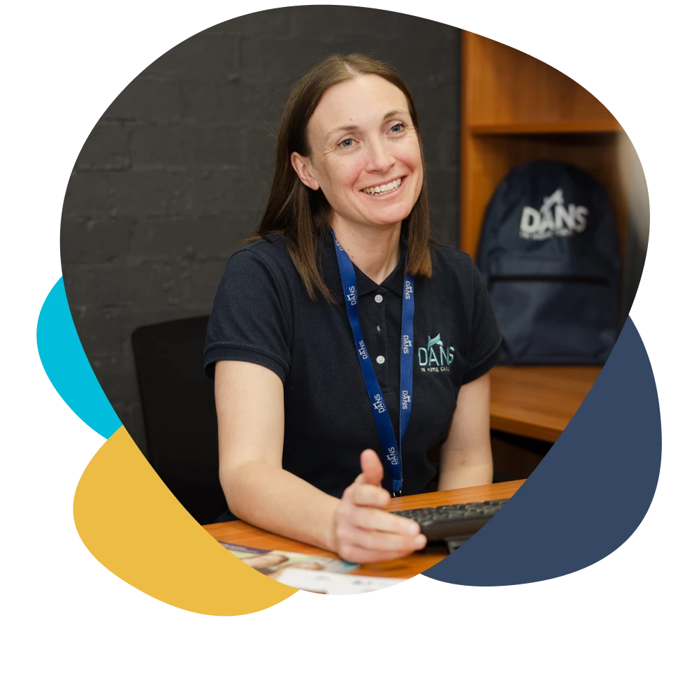 Jacqui talking about in home care