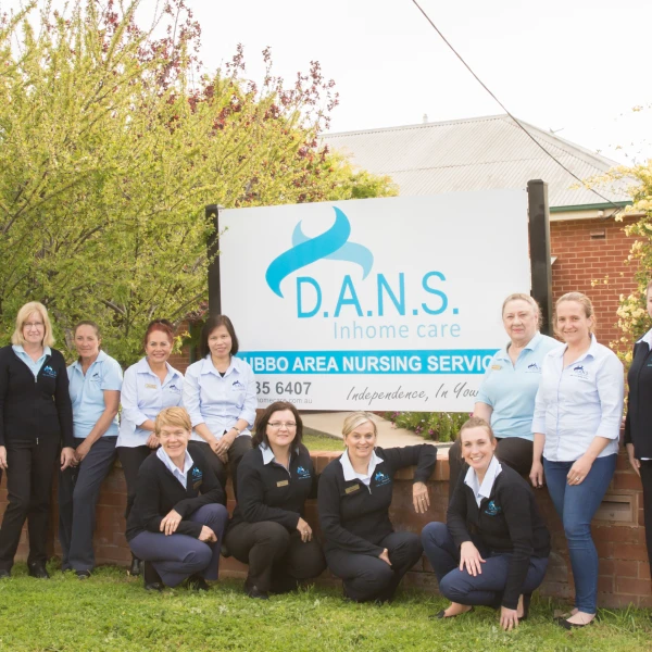 DANS team photo when the business was called "Dubbo Area Nursing Service".