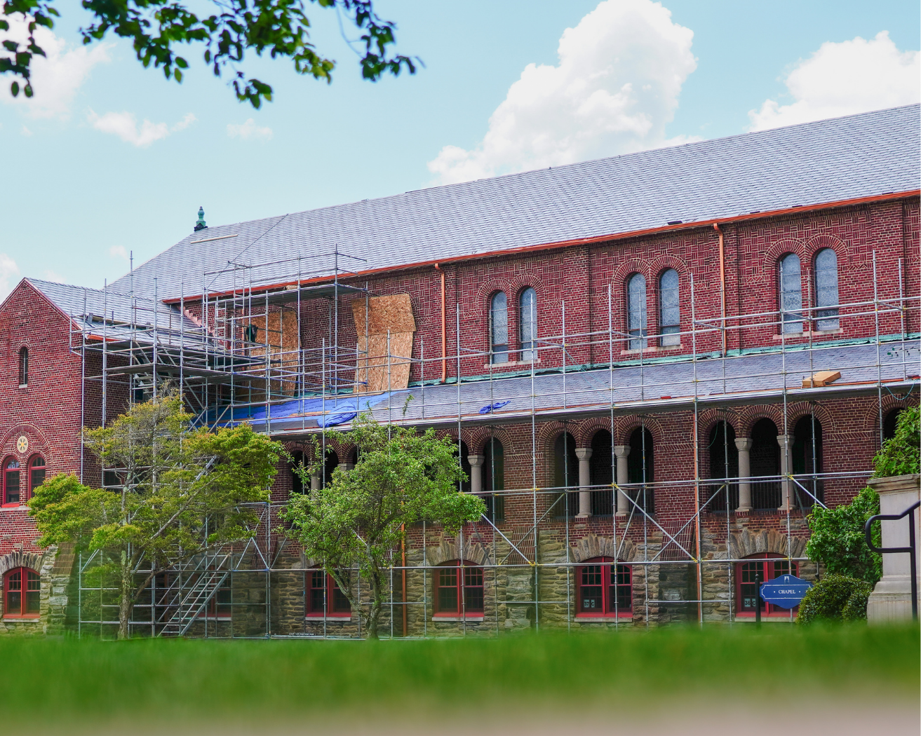 Mount Aloysius roof replacement photographed for Myers Roofing