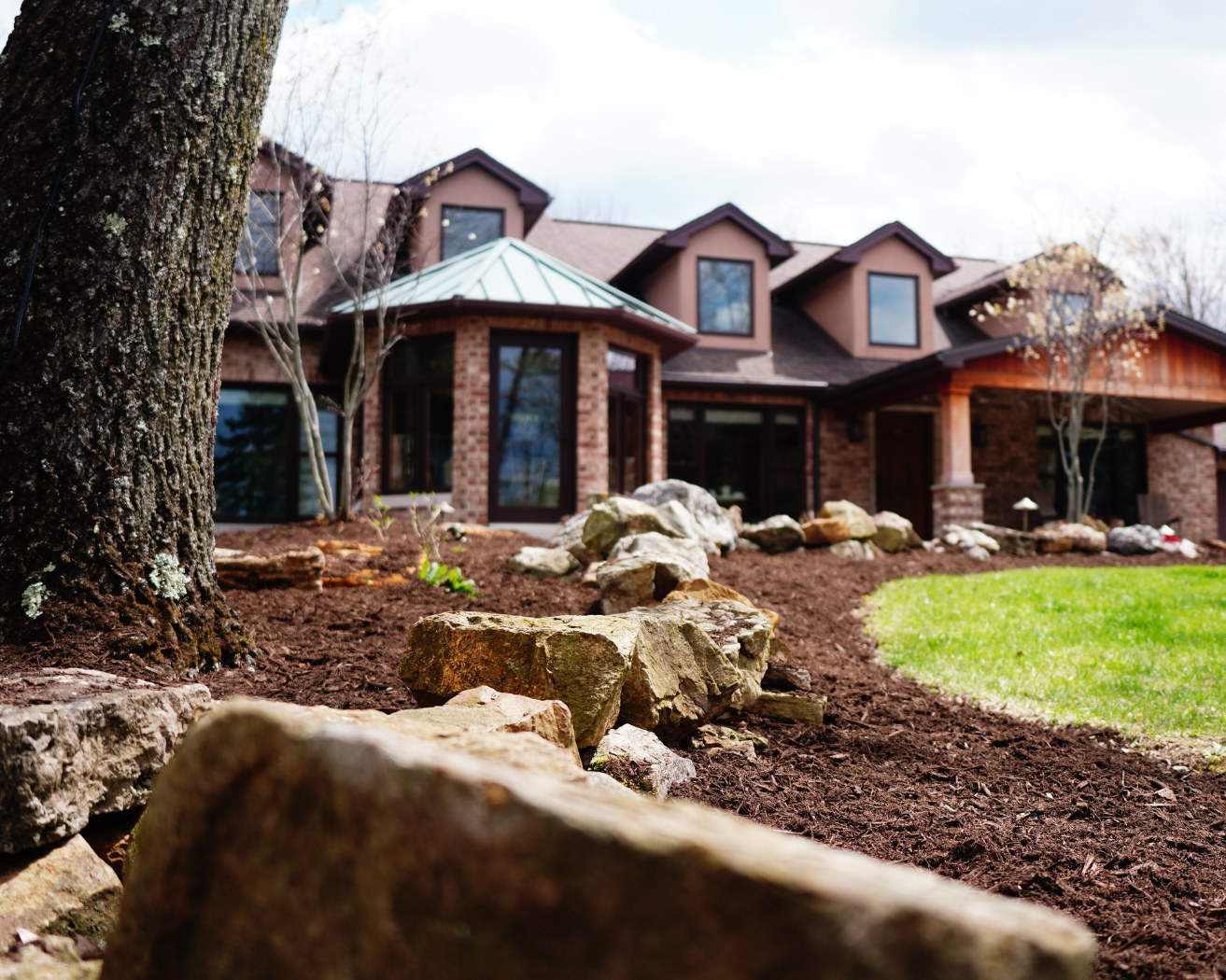 Mulching project photographed for Helsel Bros Outdoors