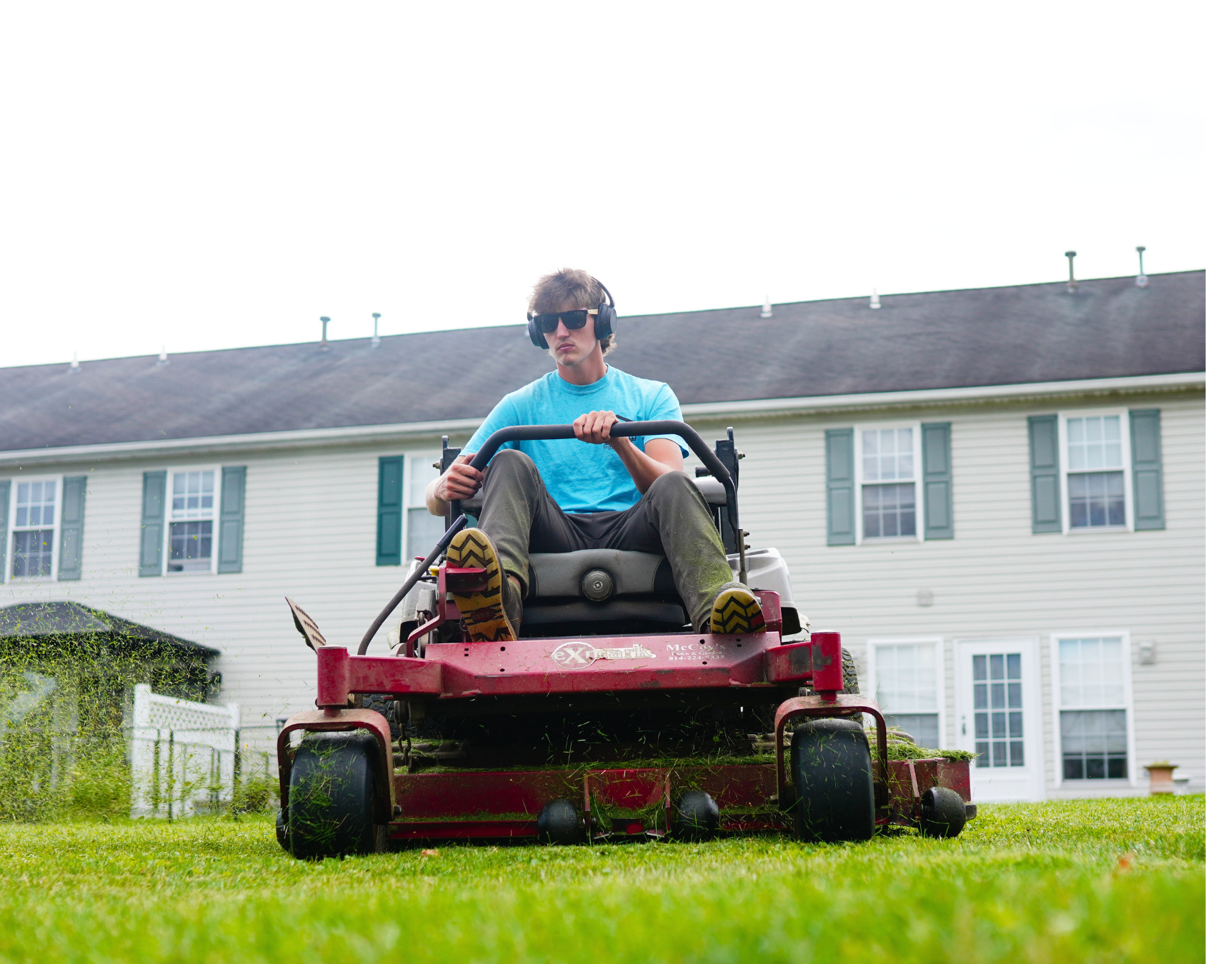 Lawn care photographed for Helsel Bros Outdoors