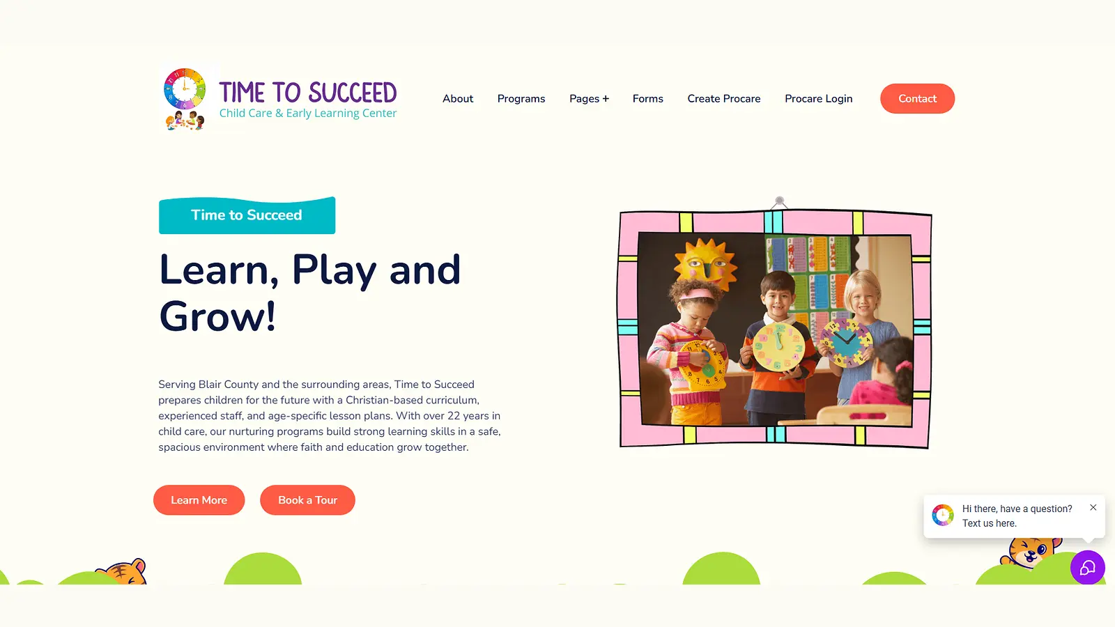 Time to Succeed custom website