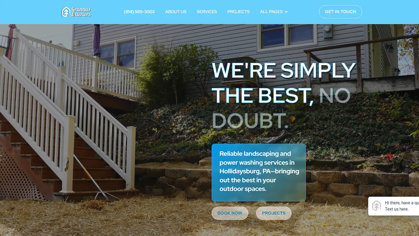 Grannas Exteriors custom website
