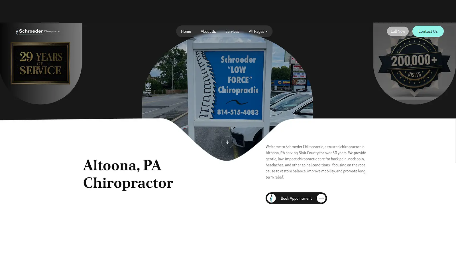 Schroeder Chiropractic custom website